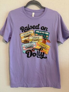 Bella Canvas Lavender 'Raised on Dolly' Kids Graphic Tee